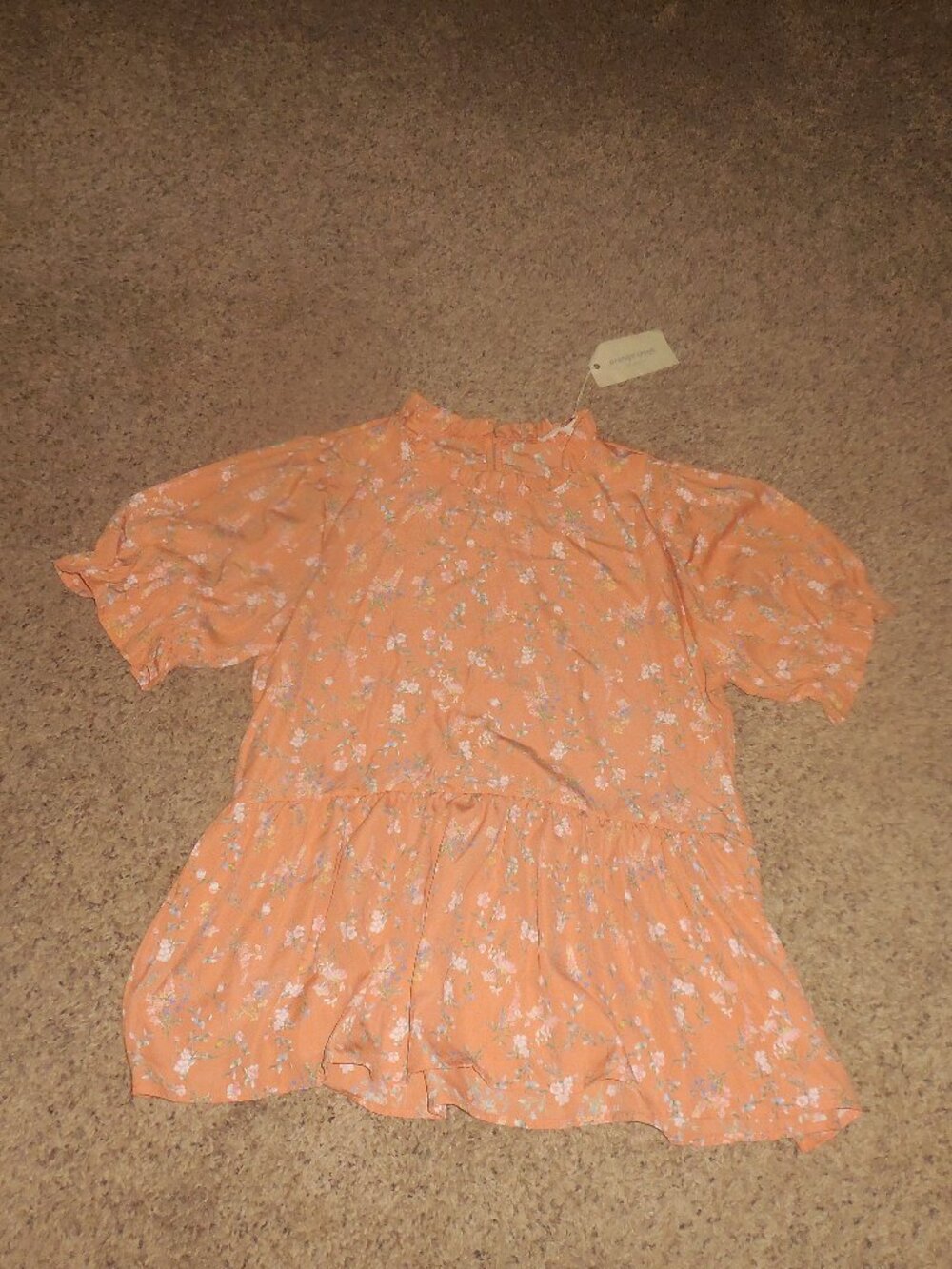 NWT Orange Creek Floral Boho Vibes Blouse XL
